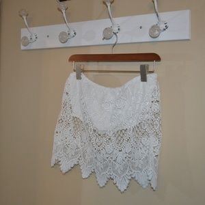 Strapless Knit Top - White